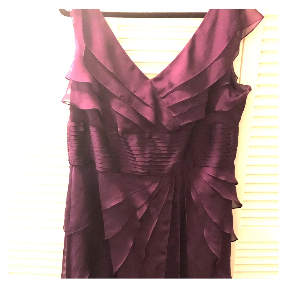 Adrianna Papell Tiered Chiffon Cocktail Dress